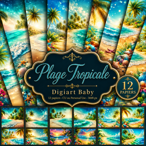 Papier plage tropicale Papier plage tropicale