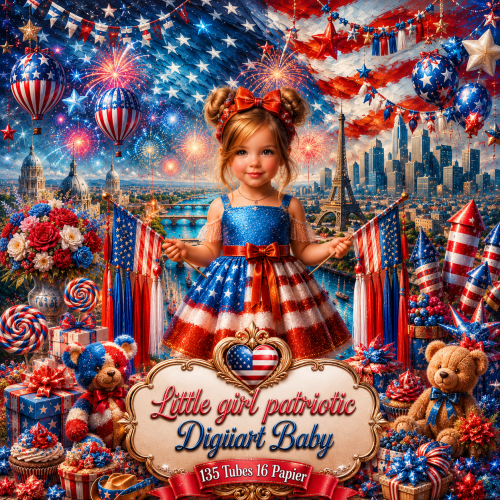 Littel girl patriotic